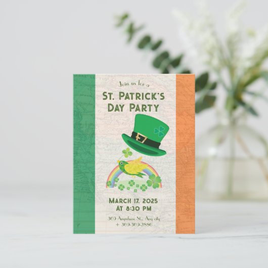 Uitnodiging voor de Lucky Flight van de schoenmake (Staand voorkant)