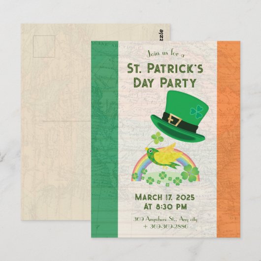 Uitnodiging voor de Lucky Flight van de schoenmake (Voorkant / Achterkant)