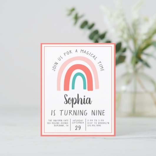 Uitnodiging voor de Magische Partij van de Begroti (Staand voorkant)