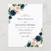 uitnodiging voor de marineschok en de bruine roze  (Voorkant)