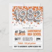 Uitnodiging voor de middelbare school reünie van 1 (Voorkant)