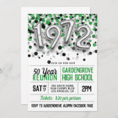Uitnodiging voor de middelbare school reünie van 1 (Voorkant / Achterkant)