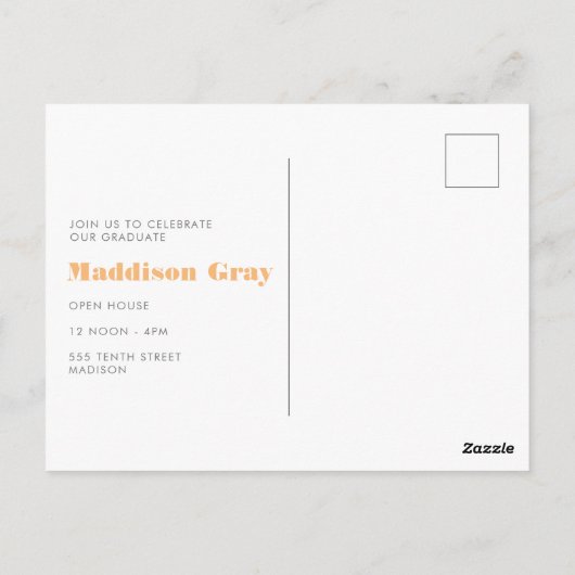 Uitnodiging voor de moderne aankondiging van het A (Achterkant)