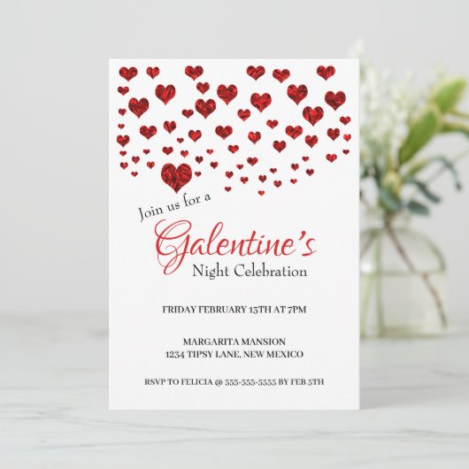 Uitnodiging voor de nachtelijke feestdag in Galent (Staand voorkant)