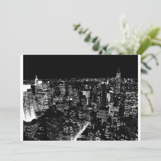 Uitnodiging voor de New York City Night (Staand voorkant)