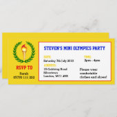 Uitnodiging voor de Olympische Spelen van Mini (Voorkant / Achterkant)