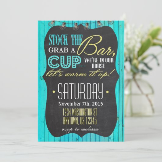 Uitnodiging voor de opwarming van de aarde (Staand voorkant)