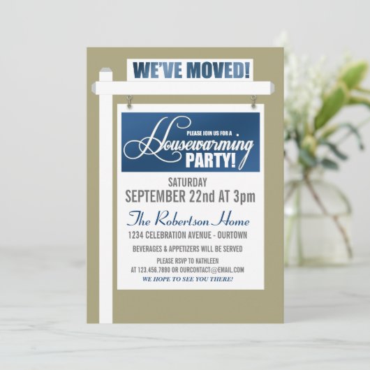 Uitnodiging voor de opwarming van de aarde (Staand voorkant)