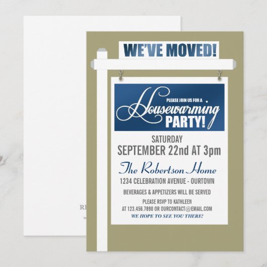 Uitnodiging voor de opwarming van de aarde (Voorkant / Achterkant)