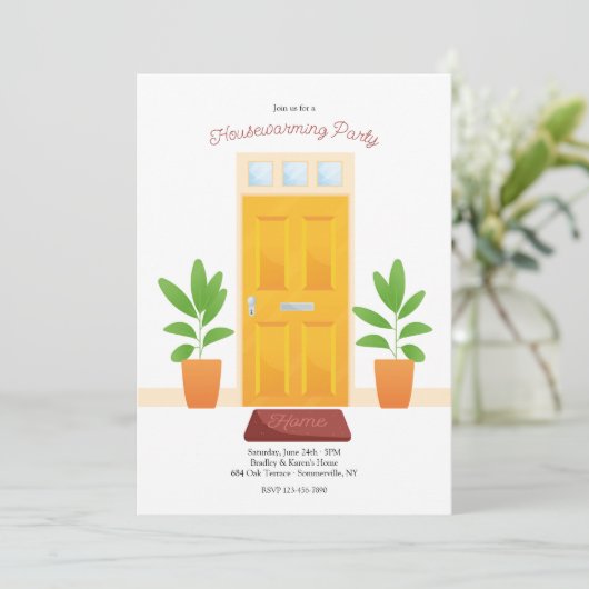 Uitnodiging voor de opwarming van de aarde (Staand voorkant)