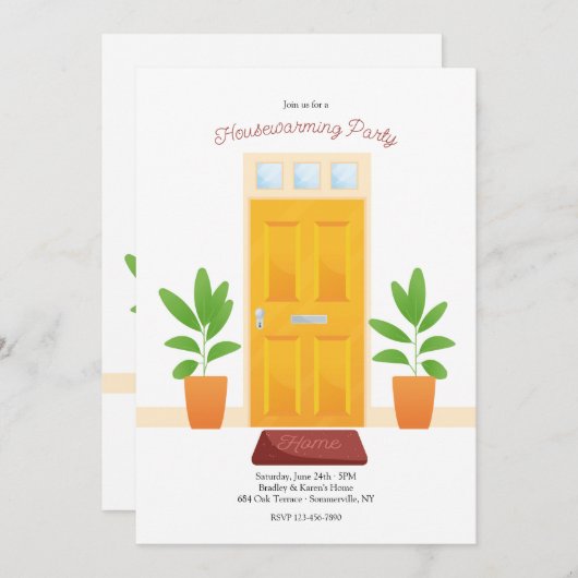 Uitnodiging voor de opwarming van de aarde (Voorkant / Achterkant)