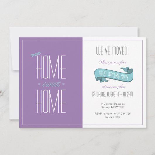 Uitnodiging voor de opwarmingspartij van het thuis (Voorkant)