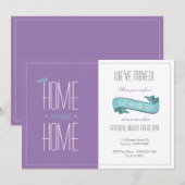 Uitnodiging voor de opwarmingspartij van het thuis (Voorkant / Achterkant)