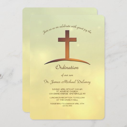 Uitnodiging voor de Orde van het Heilige Kruis (Voorkant / Achterkant)