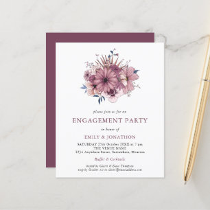 Uitnodiging voor de Paarse Florals Engagement Part