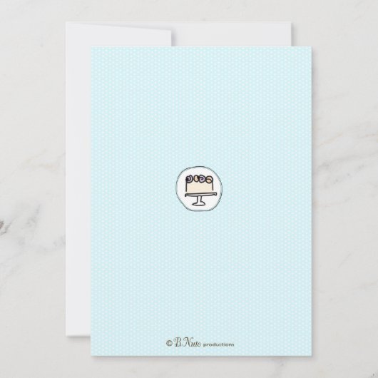 Uitnodiging voor de partij Cake (Achterkant)