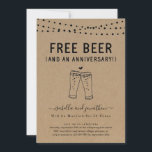 Uitnodiging voor de partij Free Beer Funny Jubileu<br><div class="desc">Gratis bier (En een Jubileum!) Grappig uitnodigingswoord voor een leuk verjaardagsfeest. De biertoast kunstwerken zijn met de hand getekend op een wonderlijk rustige kraft achtergrond. Het coördineren RSVP, Details, Registratie, Dank u kaarten en andere punten zijn beschikbaar in het Collectie van de Kunst van de Brouwerij van de "Rustic" binnen...</div>