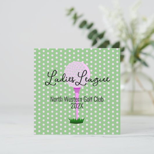 Uitnodiging voor de partij Golf (Staand voorkant)