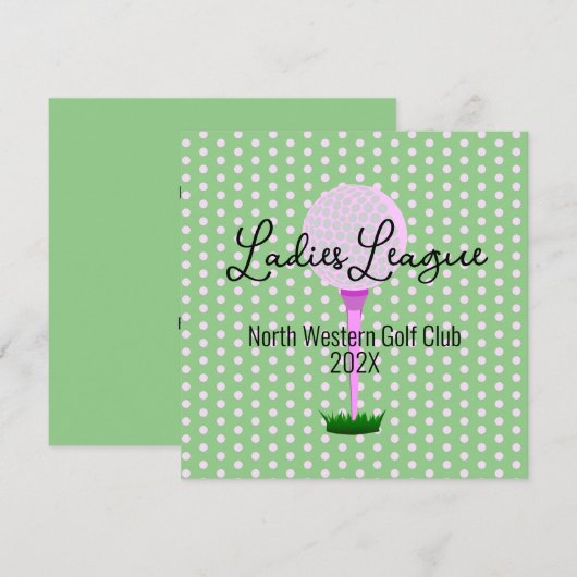 Uitnodiging voor de partij Golf (Voorkant / Achterkant)
