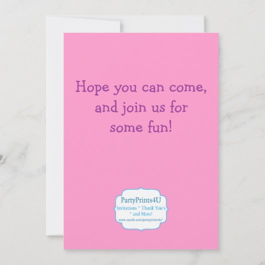 Uitnodiging voor de partij met de hoogste boog (Achterkant)