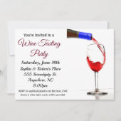 Uitnodiging voor de partij Pour Wine Tasting (Voorkant)