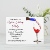 Uitnodiging voor de partij Pour Wine Tasting (Staand voorkant)