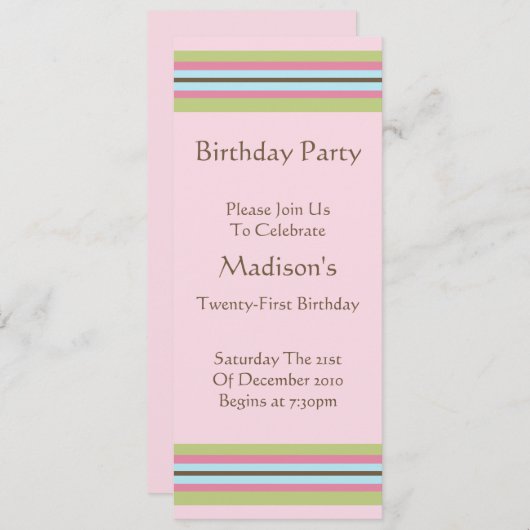 Uitnodiging voor de partij van de partij van de Gr (Voorkant / Achterkant)