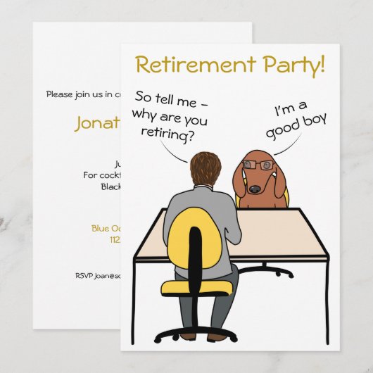 Uitnodiging voor de partij voor de herstelling van (Voorkant / Achterkant)