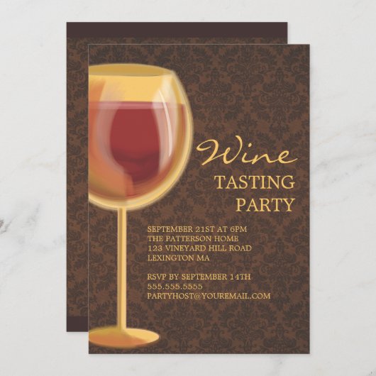 Uitnodiging voor de Partij voor het Testen van Gla (Voorkant / Achterkant)