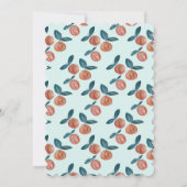 Uitnodiging voor de Peach Baby shower Scallop Edge (Achterkant)