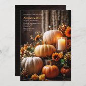 Uitnodiging voor de pompoen arrangement (Voorkant / Achterkant)
