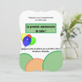 uitnodiging voor de premier van Le anniversaire (Staand voorkant)