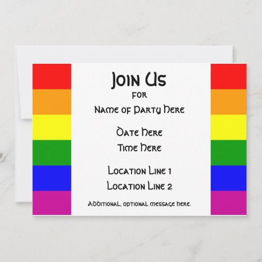 Uitnodiging voor de private partij van LGBT #1 (Voorkant)