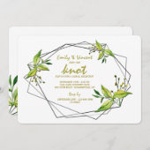 Uitnodiging voor de receptie na de stille bruiloft (Voorkant / Achterkant)