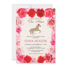 Uitnodiging voor de Red Rose Bridal Shower