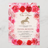 Uitnodiging voor de Red Rose Bridal Shower (Voorkant / Achterkant)