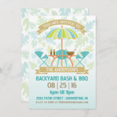 Uitnodiging voor de Retro Summer Party (Voorkant / Achterkant)