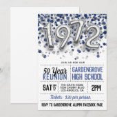 Uitnodiging voor de reünie van de middelbare schoo (Voorkant / Achterkant)