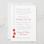 Uitnodiging voor de Rode Lace-kerstboom (Achterkant)