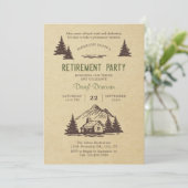 Uitnodiging voor de roerende cabine-aftredingparti (Staand voorkant)