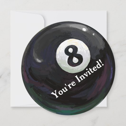 Uitnodiging voor de Ronde van de Ball Art Birthday (Voorkant)