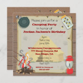 Uitnodiging voor de Rotische Camping Party (Voorkant / Achterkant)