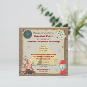 Uitnodiging voor de Rotische Camping Party (Staand voorkant)