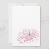 Uitnodiging voor de roze bloemenaflooppartij (Achterkant)