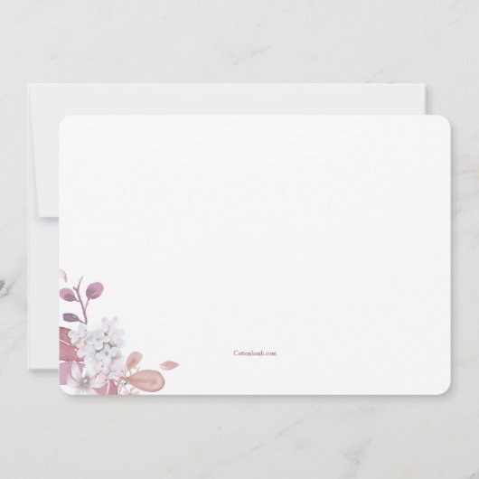 Uitnodiging voor de Roze Post Bruiloft Brunch van  (Achterkant)