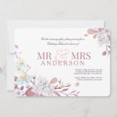 Uitnodiging voor de Roze Post Bruiloft Brunch van (Voorkant)