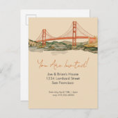 Uitnodiging voor de San Francisco Golden Gate Brid (Voorkant / Achterkant)