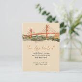 Uitnodiging voor de San Francisco Golden Gate Brid (Staand voorkant)