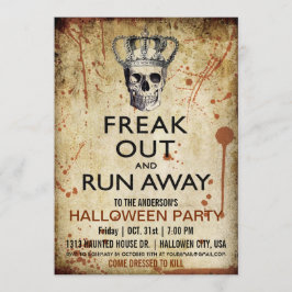 Uitnodiging voor de Skull en Crown Halloween Part