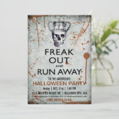  Uitnodiging voor de Skull en Crown Halloween Part (Staand voorkant)